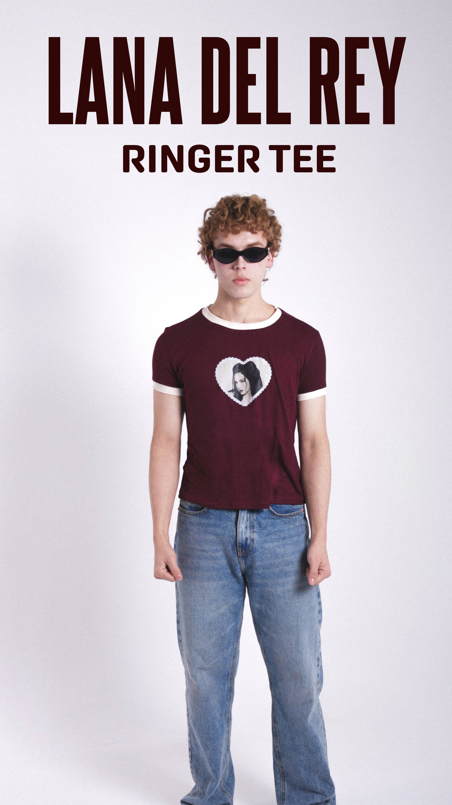Ringer tee Maroon Lana del Rey