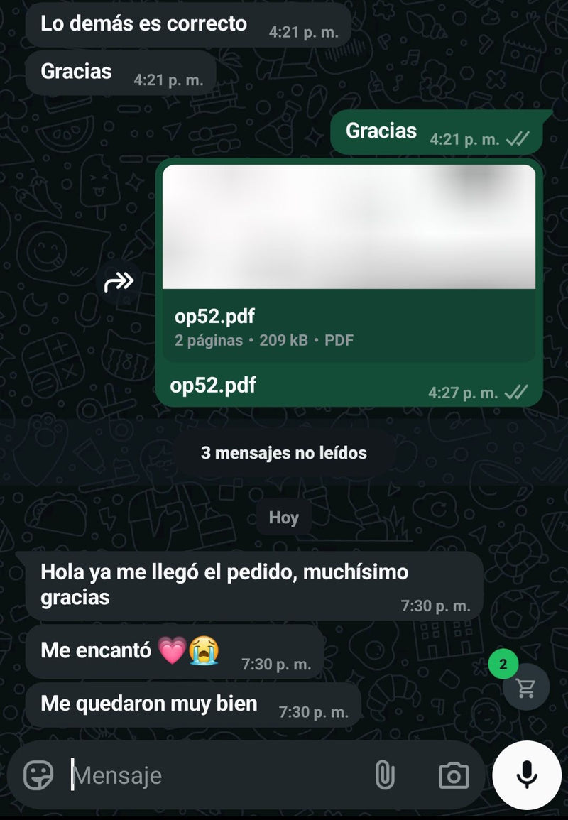 Testimonio de WhatsApp