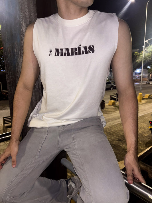 Camisilla de Algodón Peinado - The Marías (Blanca con Letras Café)